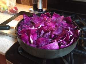 Red Cabbage with Chickpeas | Meatless in the Mountains